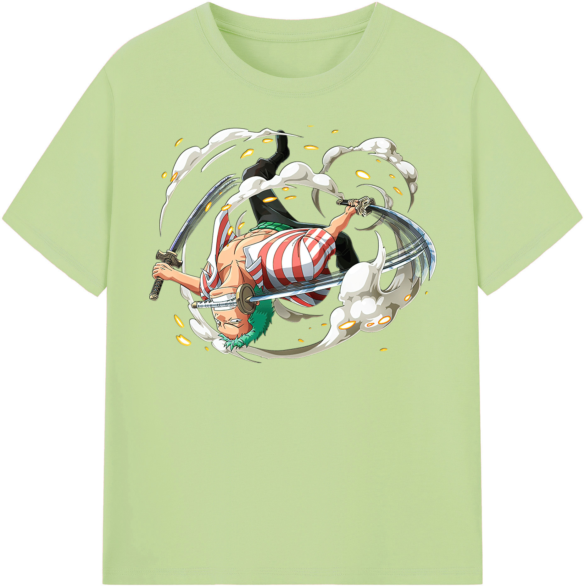 ワンピース ロロノア・ゾロ ONE PIECE Roronoa Zoro 綿100％半袖Tシャツ（フロントプリント）